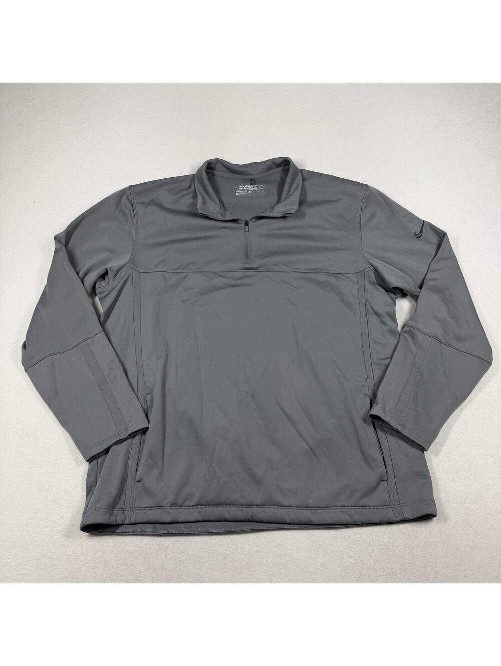 Nike Golf Pullover Mens XL 1/4 Zip Gray Athletic Sweater Long Sleeve Performance